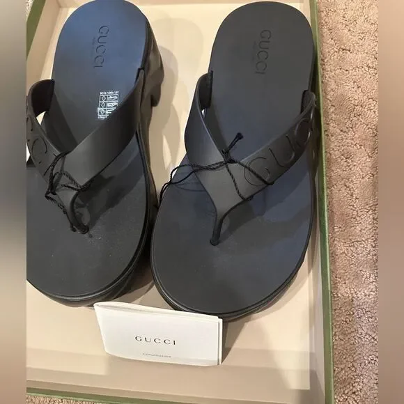 GUCCI platform thong sandals